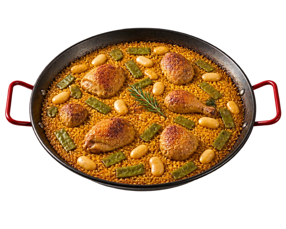 Paella valenciana, una composición visual para celebrar el encuentro